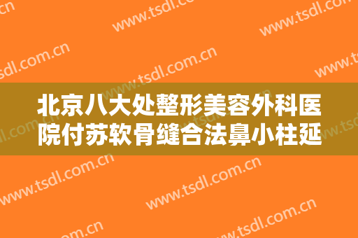 北京八大处整形美容外科医院付苏软骨缝合法鼻小柱延长术价格多少钱?贵不贵?