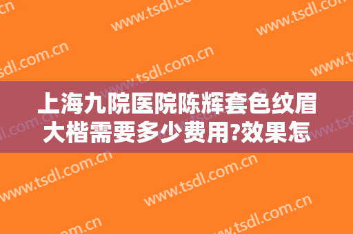 上海九院医院陈辉套色纹眉大楷需要多少费用?效果怎么样?