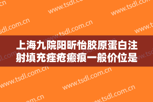 上海九院阳昕怡胶原蛋白注射填充痤疮瘢痕一般价位是多少?需要多久恢复?