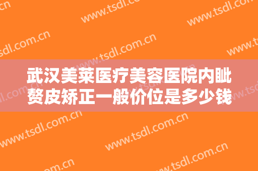 武汉美莱医疗美容医院内眦赘皮矫正一般价位是多少钱?需要多久恢复?