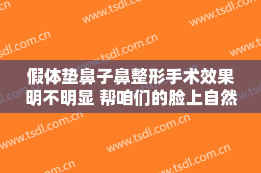 假体垫鼻子鼻整形手术效果明不明显 帮咱们的脸上自然真实起来