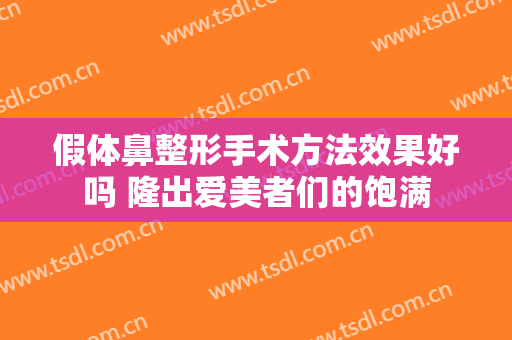 假体鼻整形手术方法效果好吗 隆出爱美者们的饱满