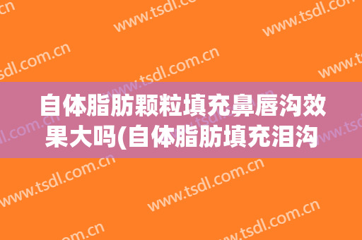 自体脂肪颗粒填充鼻唇沟效果大吗(自体脂肪填充泪沟效果好吗)