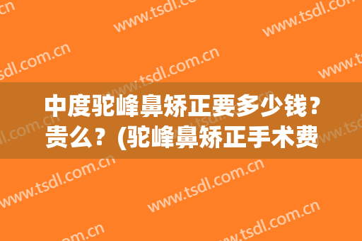 中度驼峰鼻矫正要多少钱？贵么？(驼峰鼻矫正手术费用)