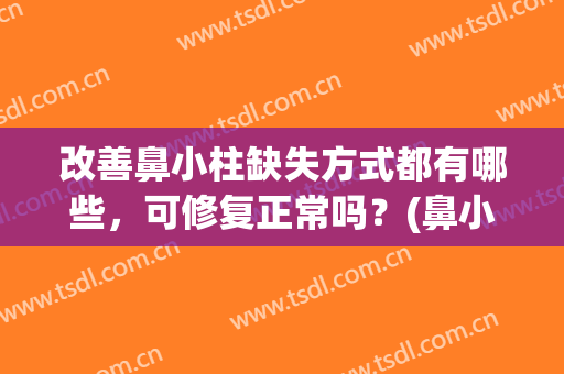 改善鼻小柱缺失方式都有哪些，可修复正常吗？(鼻小柱缺失修复照片)