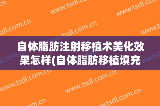 自体脂肪注射移植术美化效果怎样(自体脂肪移植填充面部)