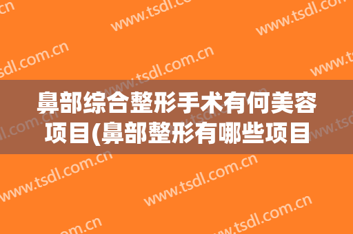鼻部综合整形手术有何美容项目(鼻部整形有哪些项目)
