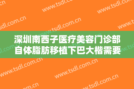 深圳南西子医疗美容门诊部自体脂肪移植下巴大楷需要多少钱?怎么样?