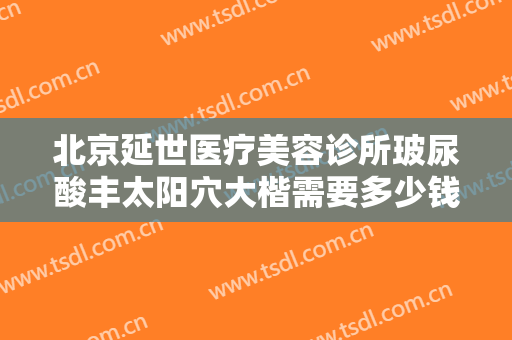 北京延世医疗美容诊所玻尿酸丰太阳穴大楷需要多少钱?效果怎么样?