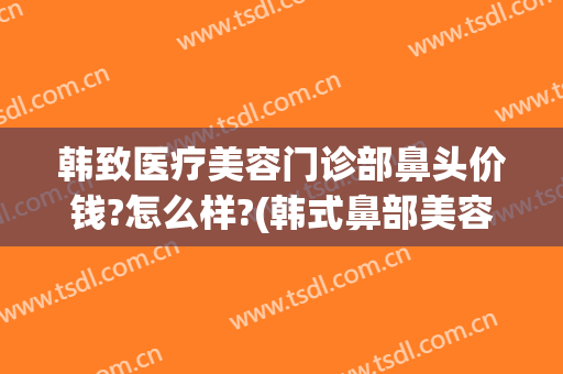 韩致医疗美容门诊部鼻头价钱?怎么样?(韩式鼻部美容整形)