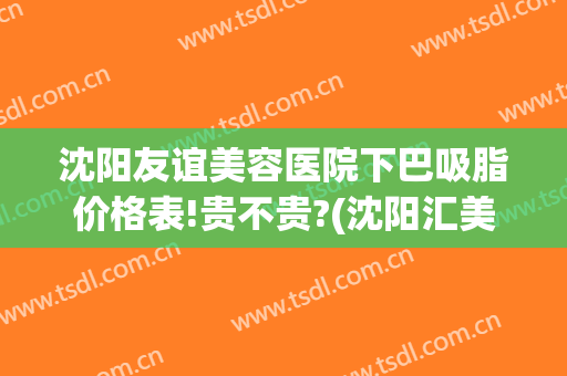 沈阳友谊美容医院下巴吸脂价格表!贵不贵?(沈阳汇美人医疗美容怎样吸脂怎么样)