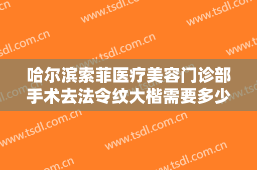 哈尔滨索菲医疗美容门诊部手术去法令纹大楷需要多少钱?有哪些优势?