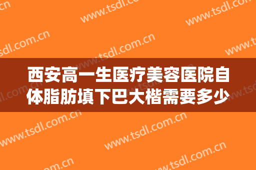 西安高一生医疗美容医院自体脂肪填下巴大楷需要多少费用?靠谱吗?(自体脂肪填充下巴要多少钱)