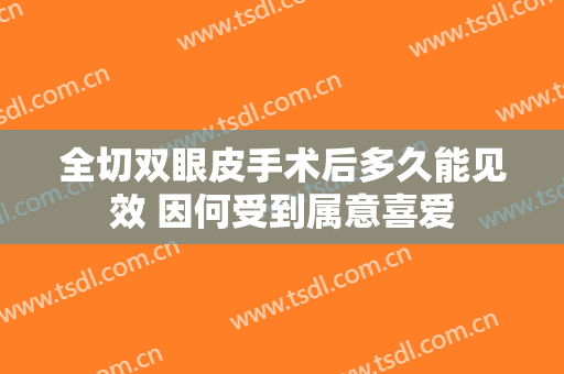 全切双眼皮手术后多久能见效 因何受到属意喜爱