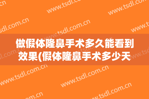 做假体隆鼻手术多久能看到效果(假体隆鼻手术多少天能够自然)