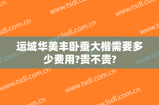 运城华美丰卧蚕大楷需要多少费用?贵不贵?