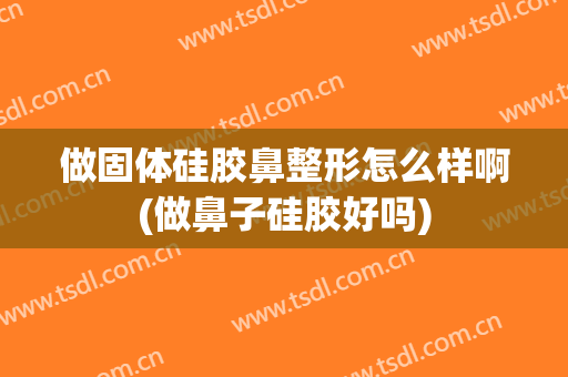 做固体硅胶鼻整形怎么样啊(做鼻子硅胶好吗)