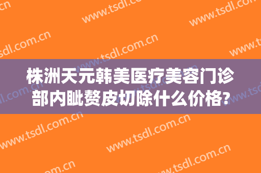 株洲天元韩美医疗美容门诊部内眦赘皮切除什么价格?可靠吗?(株洲韩美整形)