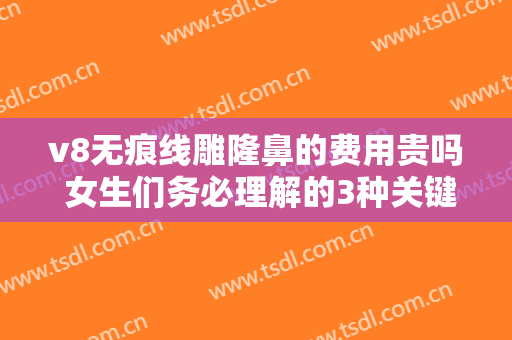 v8无痕线雕隆鼻的费用贵吗 女生们务必理解的3种关键点