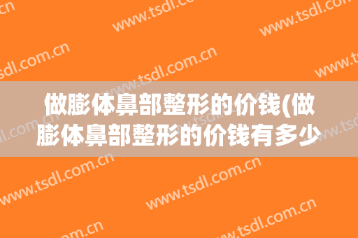 做膨体鼻部整形的价钱(做膨体鼻部整形的价钱有多少)