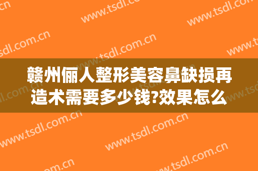 赣州俪人整形美容鼻缺损再造术需要多少钱?效果怎么样?(赣州俪人整形医院电话)