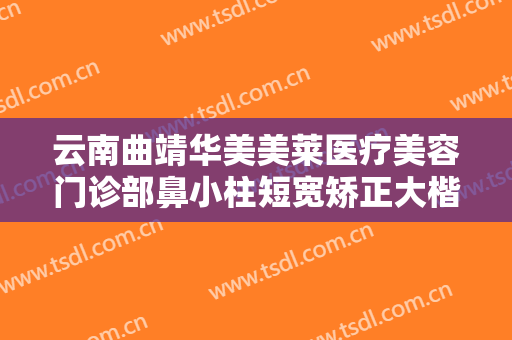 云南曲靖华美美莱医疗美容门诊部鼻小柱短宽矫正大楷需要多少费用?效果怎么样?