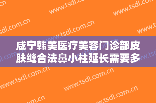 咸宁韩美医疗美容门诊部皮肤缝合法鼻小柱延长需要多少费用?有哪些优势?
