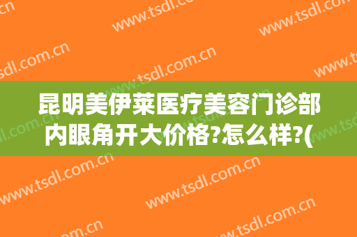 昆明美伊莱医疗美容门诊部内眼角开大价格?怎么样?(昆明伊莱美整形医院)