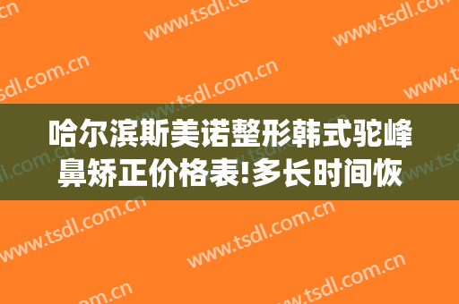 哈尔滨斯美诺整形韩式驼峰鼻矫正价格表!多长时间恢复?(哈尔滨斯美诺整形医院官网)