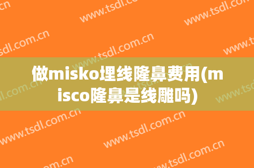 做misko埋线隆鼻费用(misco隆鼻是线雕吗)
