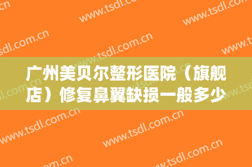 广州美贝尔整形医院（旗舰店）修复鼻翼缺损一般多少钱?效果怎么样?(美贝尔整形医院怎么样)