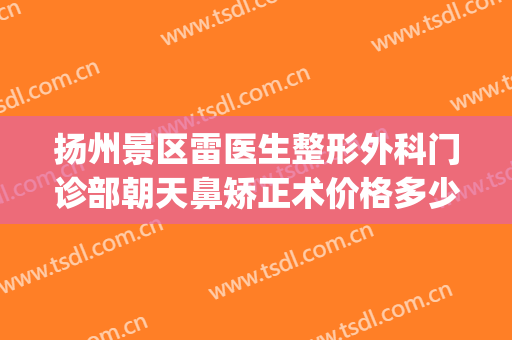 扬州景区雷医生整形外科门诊部朝天鼻矫正术价格多少钱?靠谱吗?(扬州雷医生整形招聘)