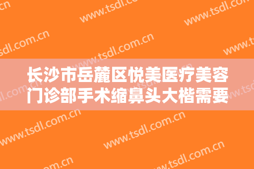 长沙市岳麓区悦美医疗美容门诊部手术缩鼻头大楷需要多少钱?贵不贵?