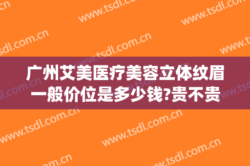 广州艾美医疗美容立体纹眉一般价位是多少钱?贵不贵?(广州正规纹眉医院)