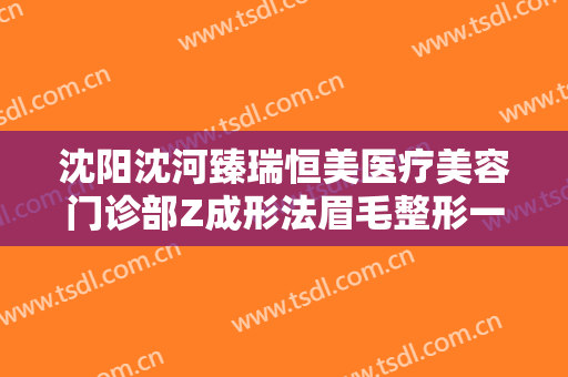 沈阳沈河臻瑞恒美医疗美容门诊部Z成形法眉毛整形一般价位是多少钱?好不好?