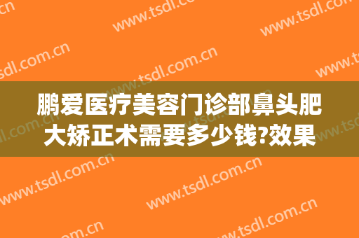鹏爱医疗美容门诊部鼻头肥大矫正术需要多少钱?效果怎么样?(整形医院鹏爱医院)