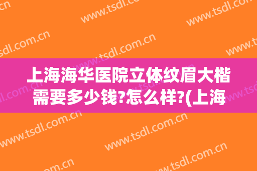 上海海华医院立体纹眉大楷需要多少钱?怎么样?(上海专业纹眉医院)