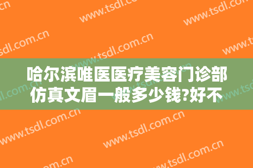 哈尔滨唯医医疗美容门诊部仿真文眉一般多少钱?好不好?