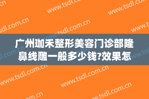 广州珈禾整形美容门诊部隆鼻线雕一般多少钱?效果怎么样?(广州珈禾整形地址)