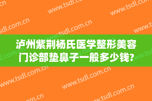 泸州紫荆杨氏医学整形美容门诊部垫鼻子一般多少钱?可靠吗?(荆州鼻部整形要多钱)