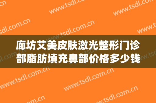 廊坊艾美皮肤激光整形门诊部脂肪填充鼻部价格多少钱?贵不贵?(整形医院脂肪填充)