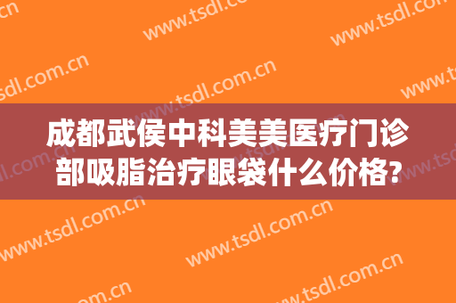 成都武侯中科美美医疗门诊部吸脂治疗眼袋什么价格?靠谱吗?(成都中科致美医疗美容门诊部)