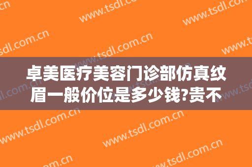 卓美医疗美容门诊部仿真纹眉一般价位是多少钱?贵不贵?(武汉卓美整形价格表)
