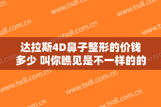 达拉斯4D鼻子整形的价钱多少 叫你瞧见是不一样的的美观