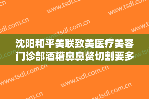 沈阳和平美联致美医疗美容门诊部酒糟鼻鼻赘切割要多少钱?怎么样?(美联致美整形医院官网)