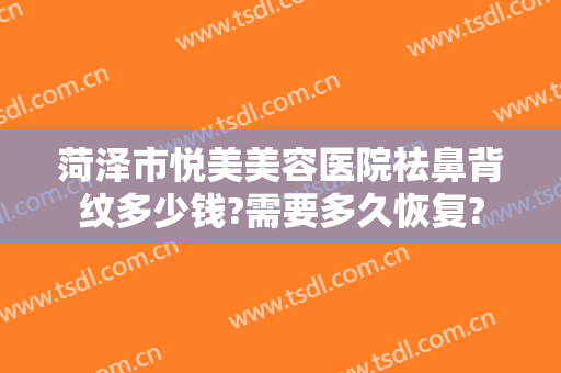 菏泽市悦美美容医院祛鼻背纹多少钱?需要多久恢复?