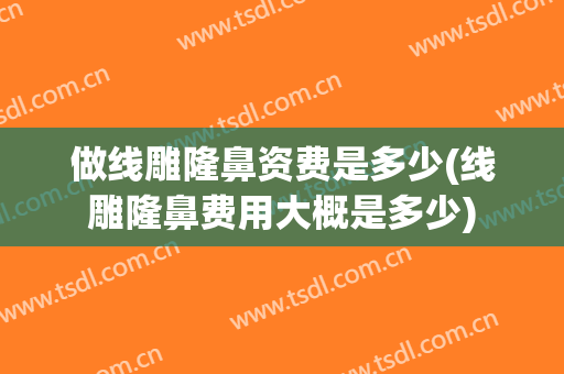 做线雕隆鼻资费是多少(线雕隆鼻费用大概是多少)
