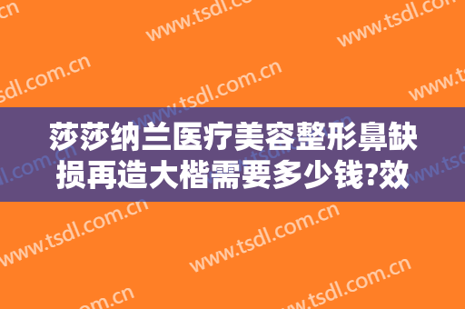 莎莎纳兰医疗美容整形鼻缺损再造大楷需要多少钱?效果怎么样?
