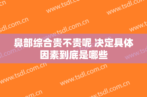 鼻部综合贵不贵呢 决定具体因素到底是哪些