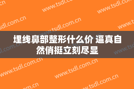 埋线鼻部整形什么价 逼真自然俏挺立刻尽显